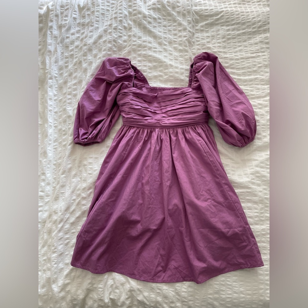 Abercrombie Emerson Poplin Puff Sleeve Dress